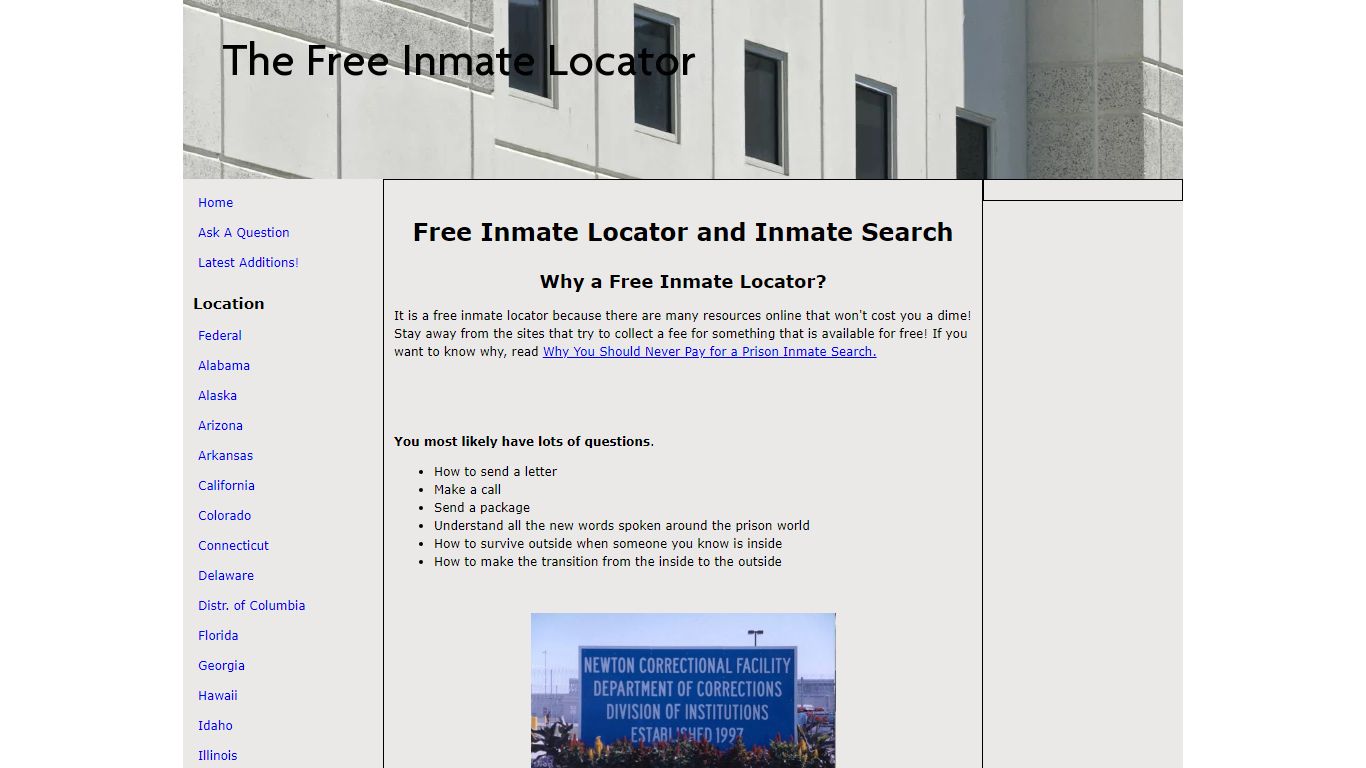 The Free Inmate Locator: Find federal, state and county inmates