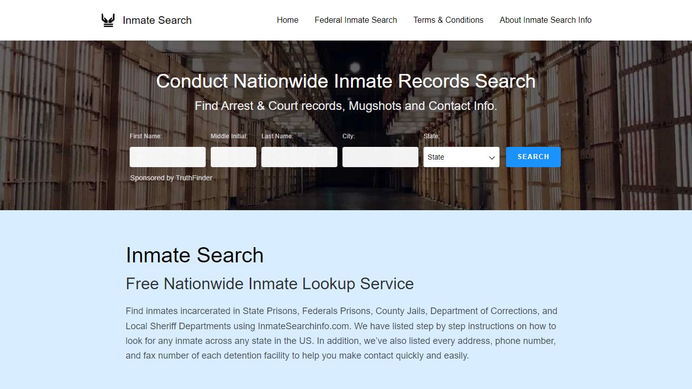 Inmate Search | Free Nationwide Inmate Lookup Service ...